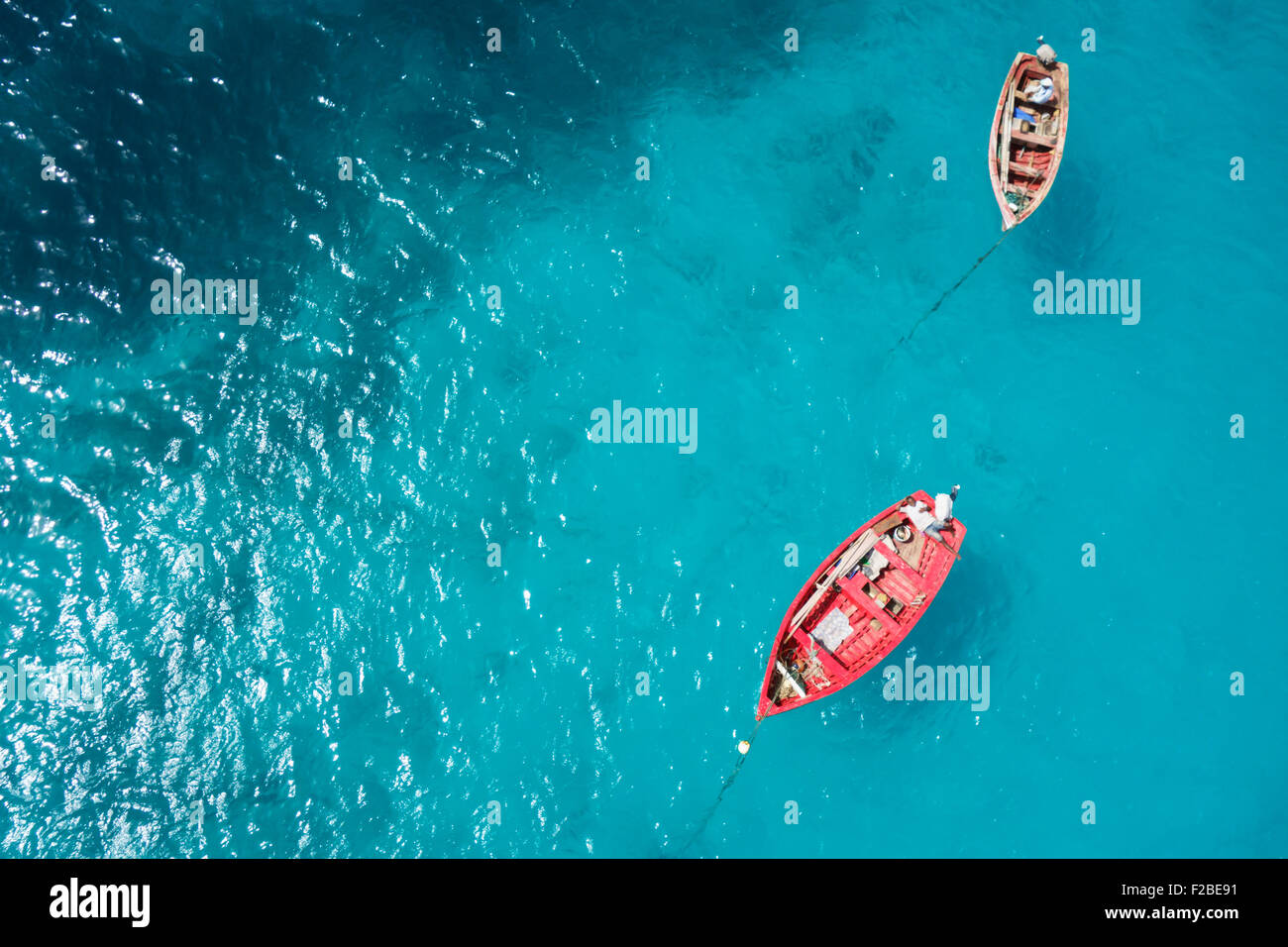 Tradizionale barca fisher in Santa Maria in Isola di Sal a Capo Verde - Cabo Verde Foto Stock