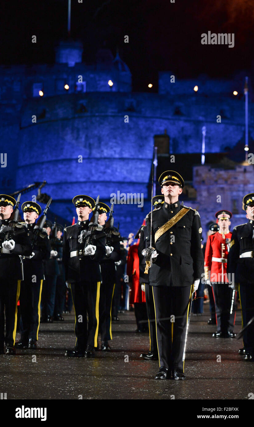 Edinburgh Tattoo militare Foto Stock