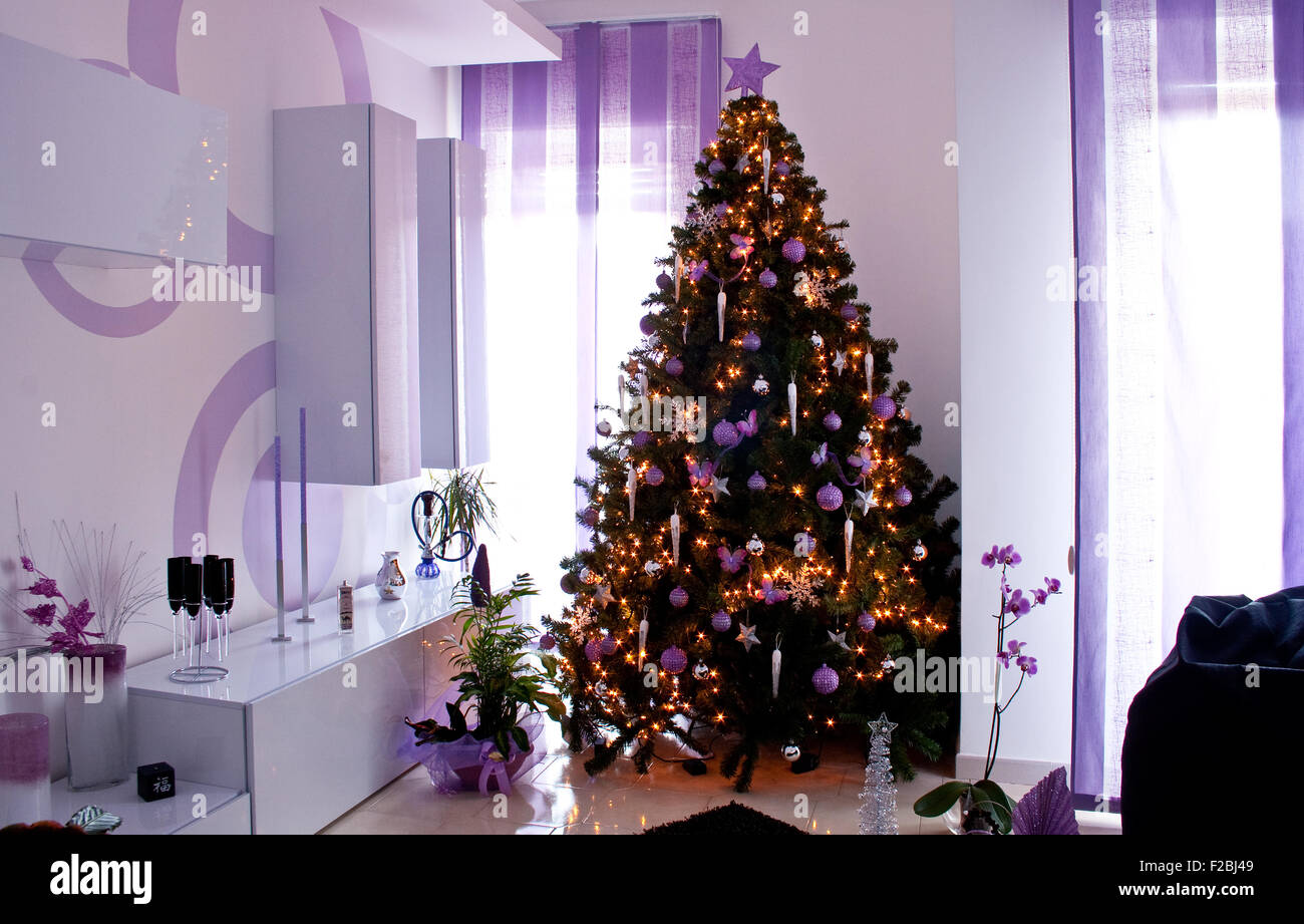 Foto di Nizza albero di Natale Foto Stock