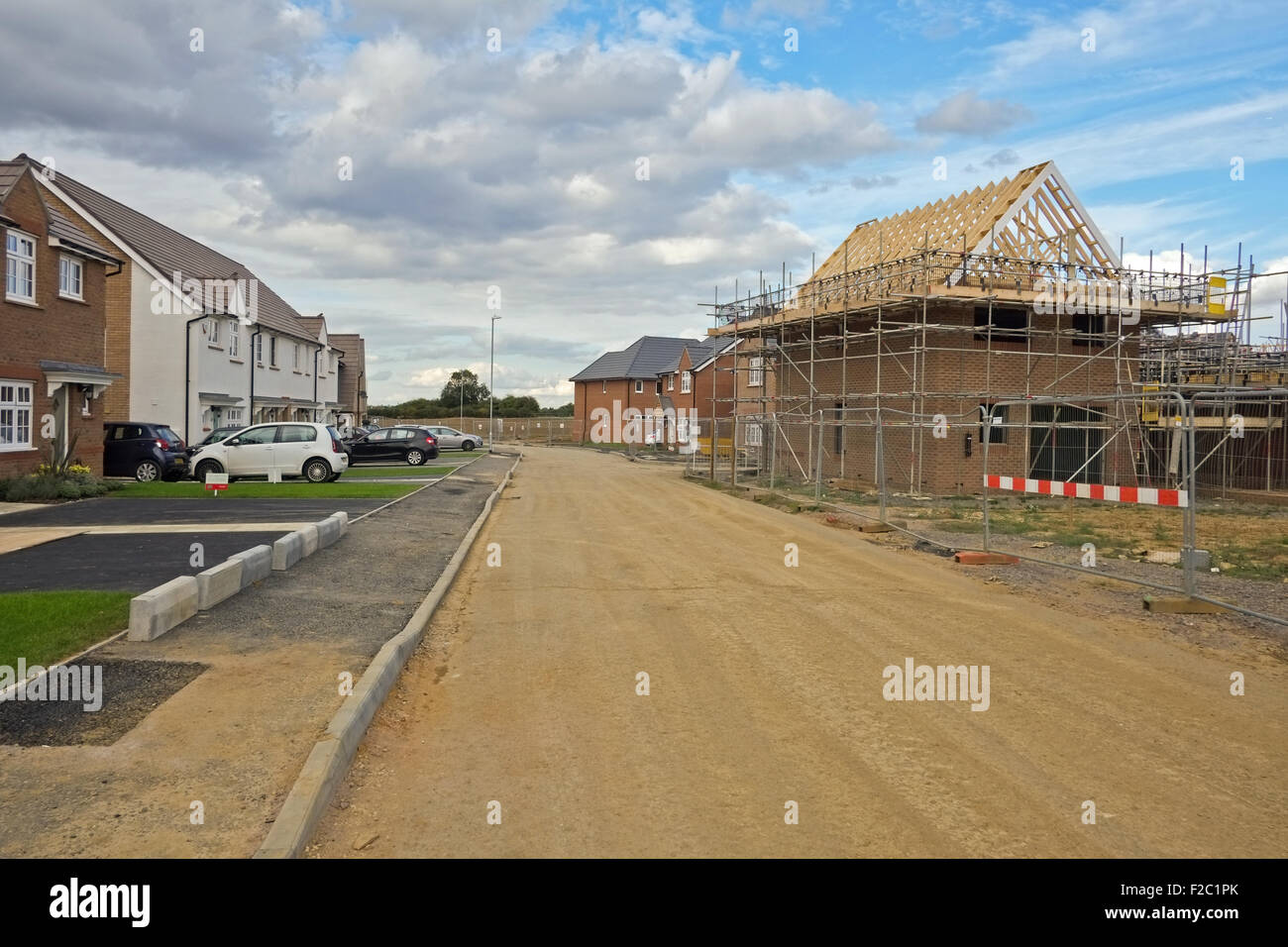 Nuova costruzione di case Northamptonshire REGNO UNITO Foto Stock