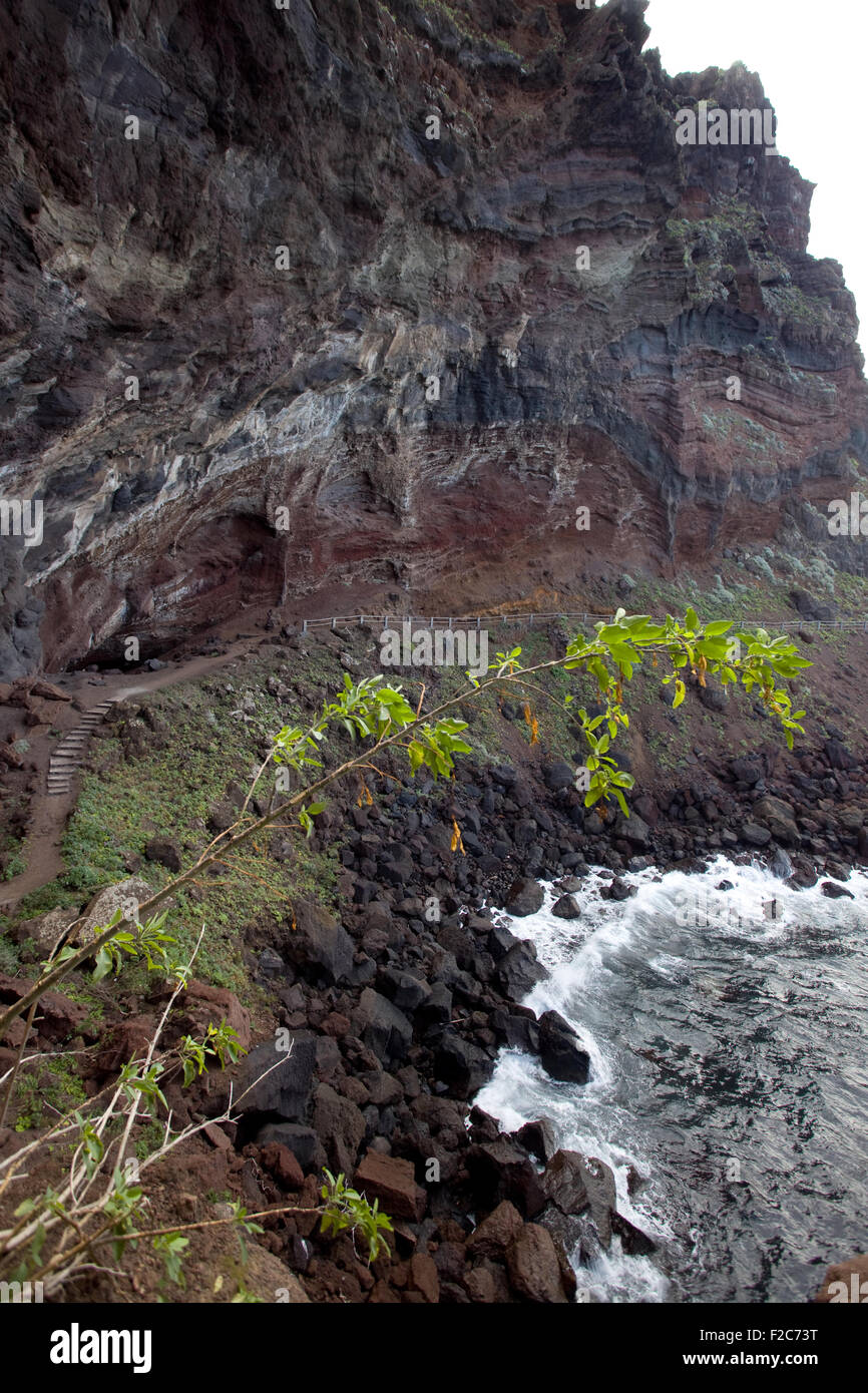 Modo per Playa de Nogales, Puntallana, La Palma Isole Canarie Spagna Foto Stock