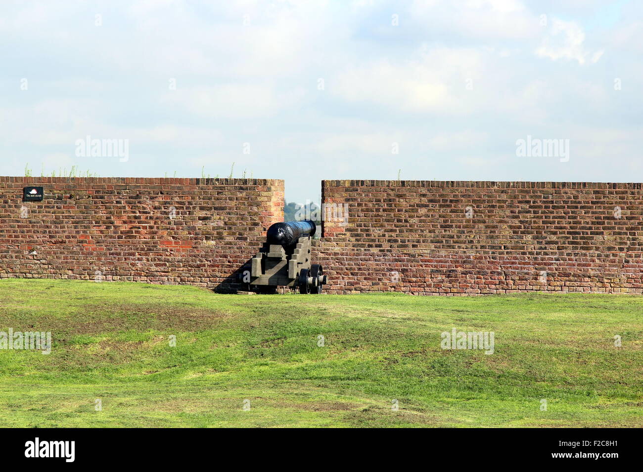 Un cannone a Tilbury Fort, Essex, Regno Unito Foto Stock