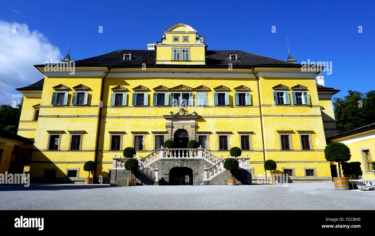Il castello di Hellbrunn a Salisburgo, Austria Foto Stock