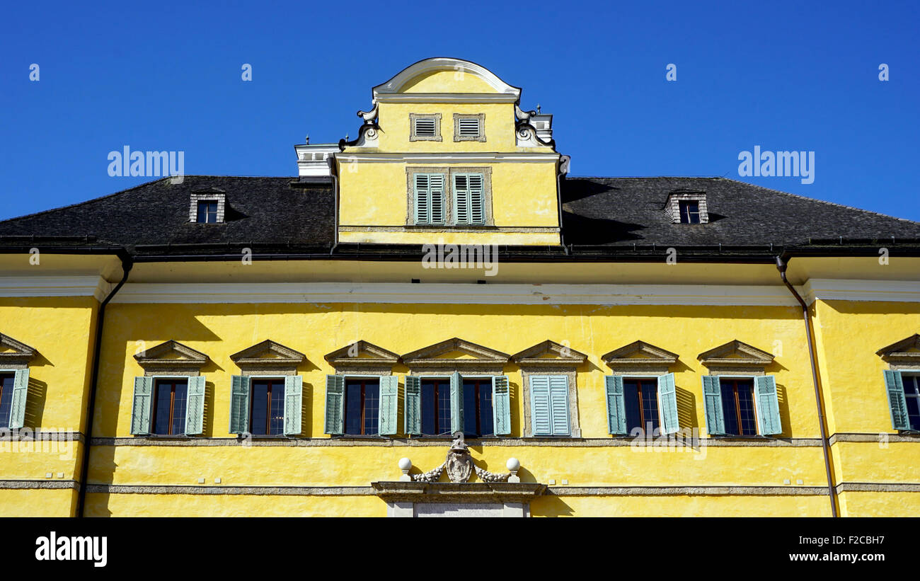 Il castello di Hellbrunn dettaglio in Salzburg, Austria Foto Stock