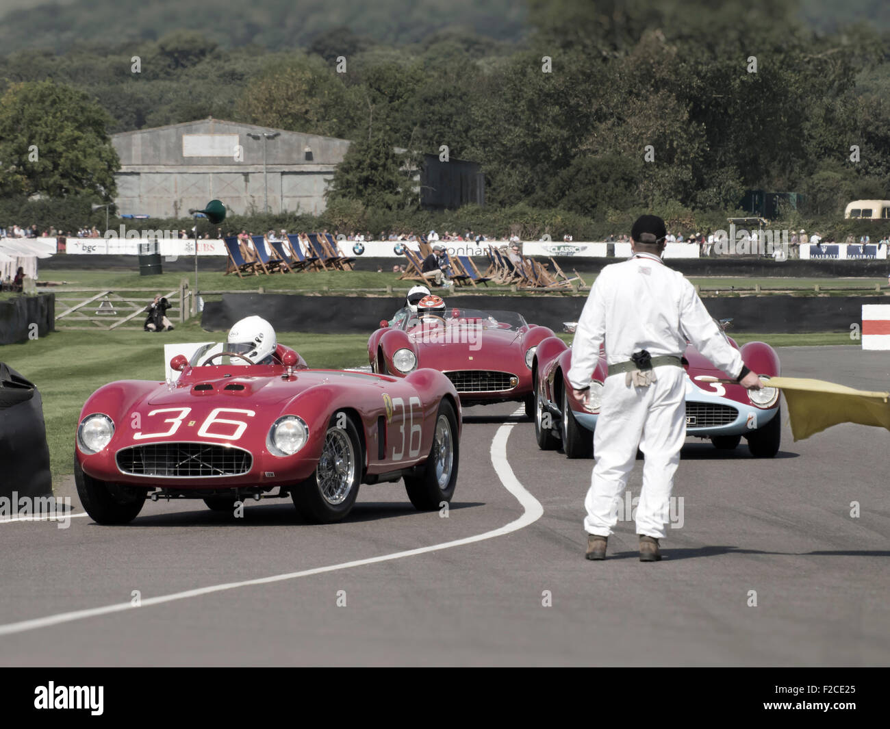 Classico Ferrari sports cars racing in legno buono incontro Revival West Sussex Regno Unito Foto Stock