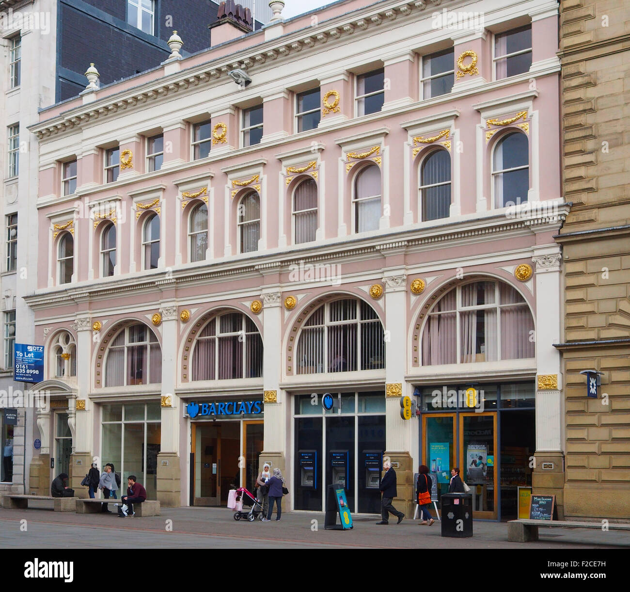 Barclays Bank in St. Anne's Square, Manchester, Regno Unito. Foto Stock
