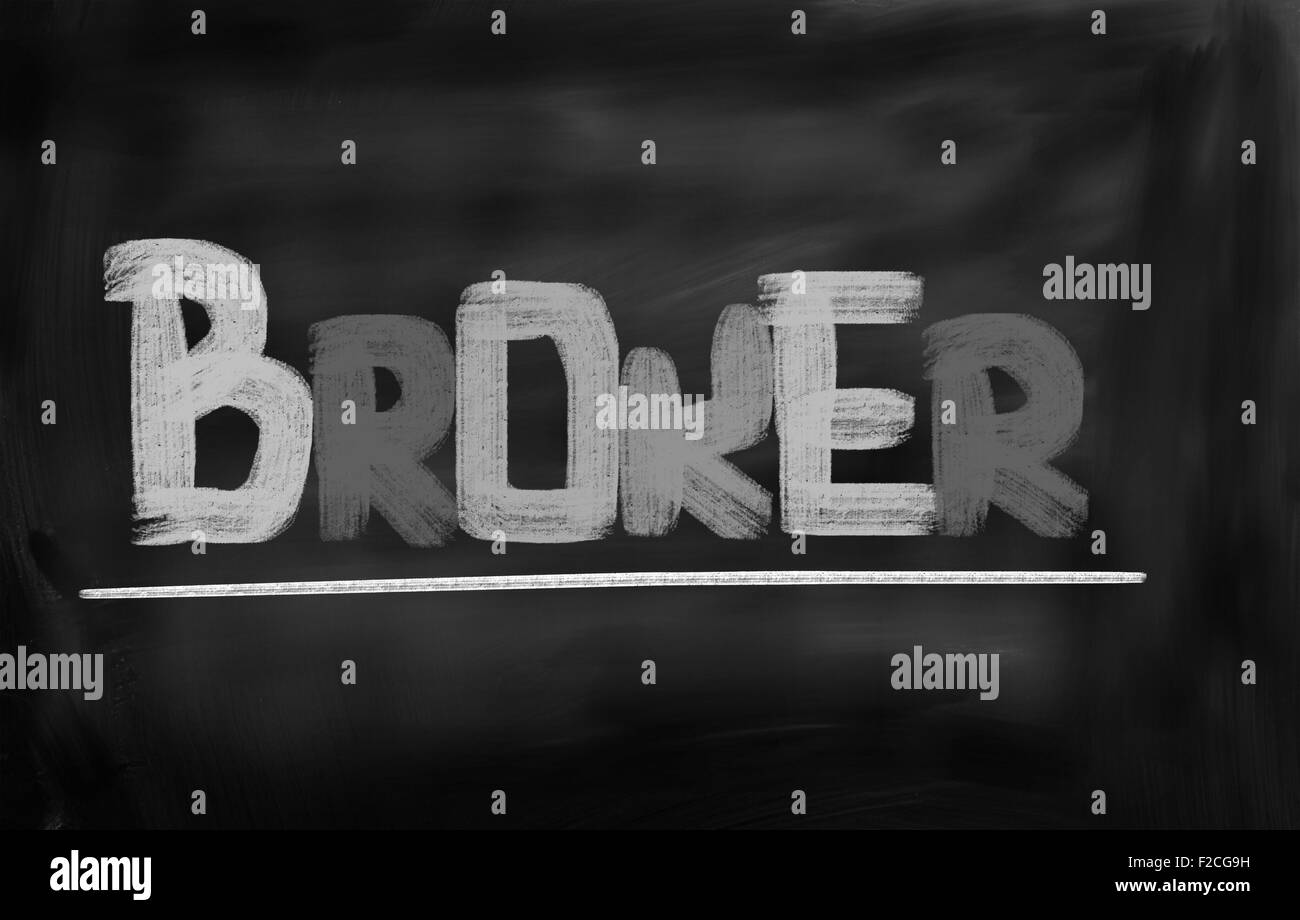 Concetto di broker Foto Stock