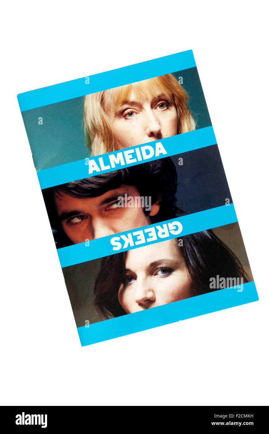 Brochure per il 2015 festival di greco suona presso l'Almeida Theatre. Foto Stock