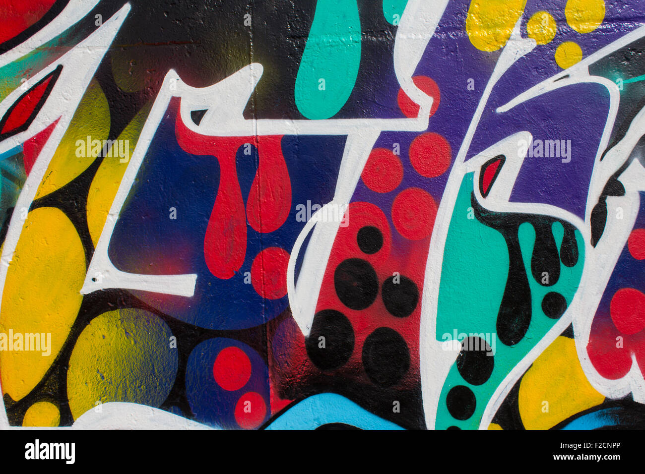 Dipinto graffiti closeup.graffiti artwork macro Foto Stock