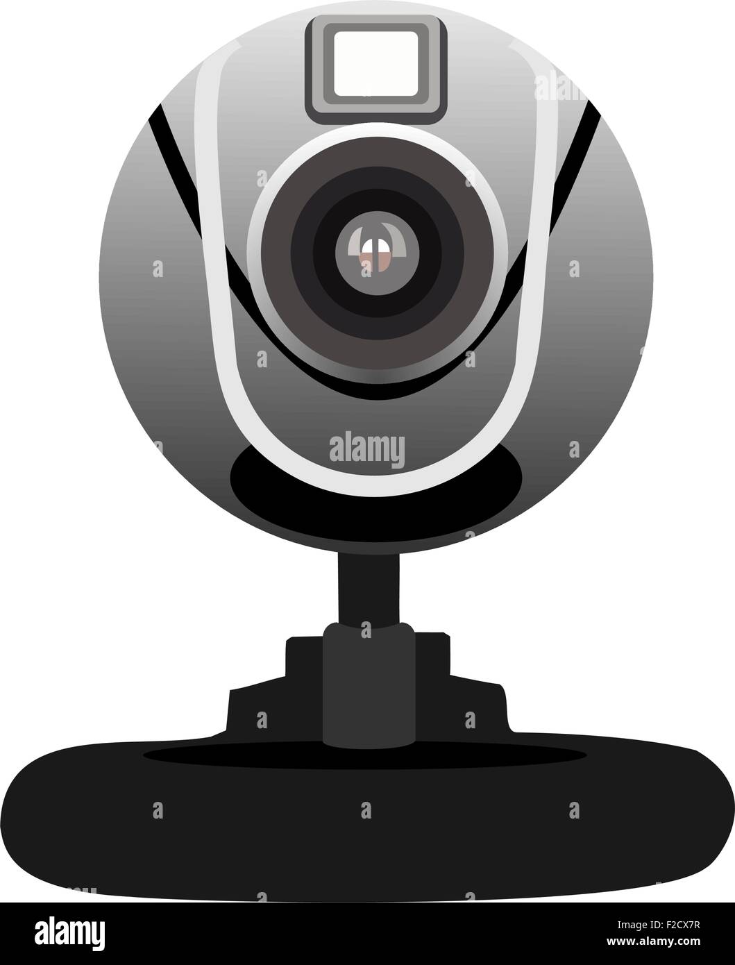 Illustrazione realistica della videocamera web Illustrazione Vettoriale