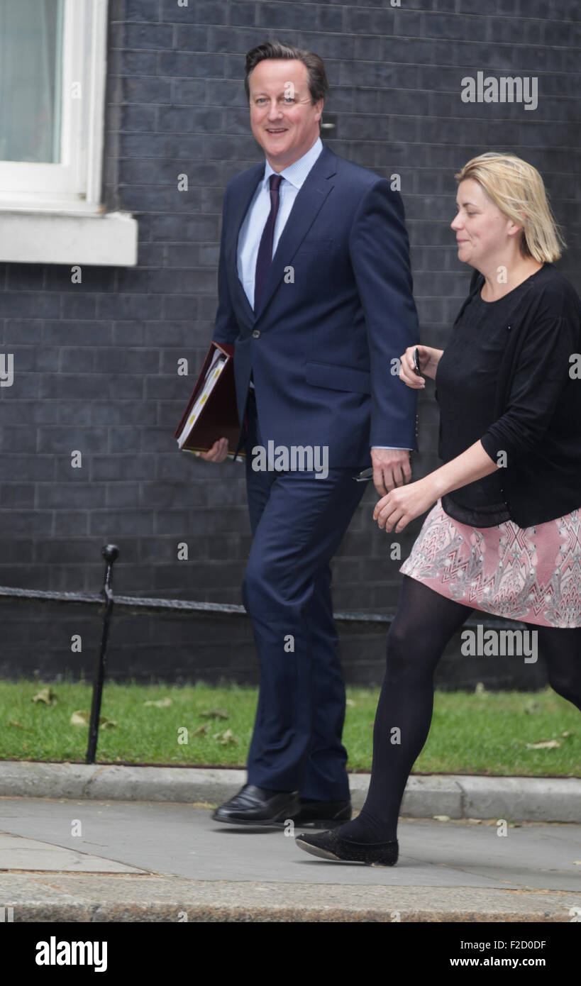 Londra, UK, 16 Giugno 2015: David Cameron visto a Downing Street a Londra Foto Stock