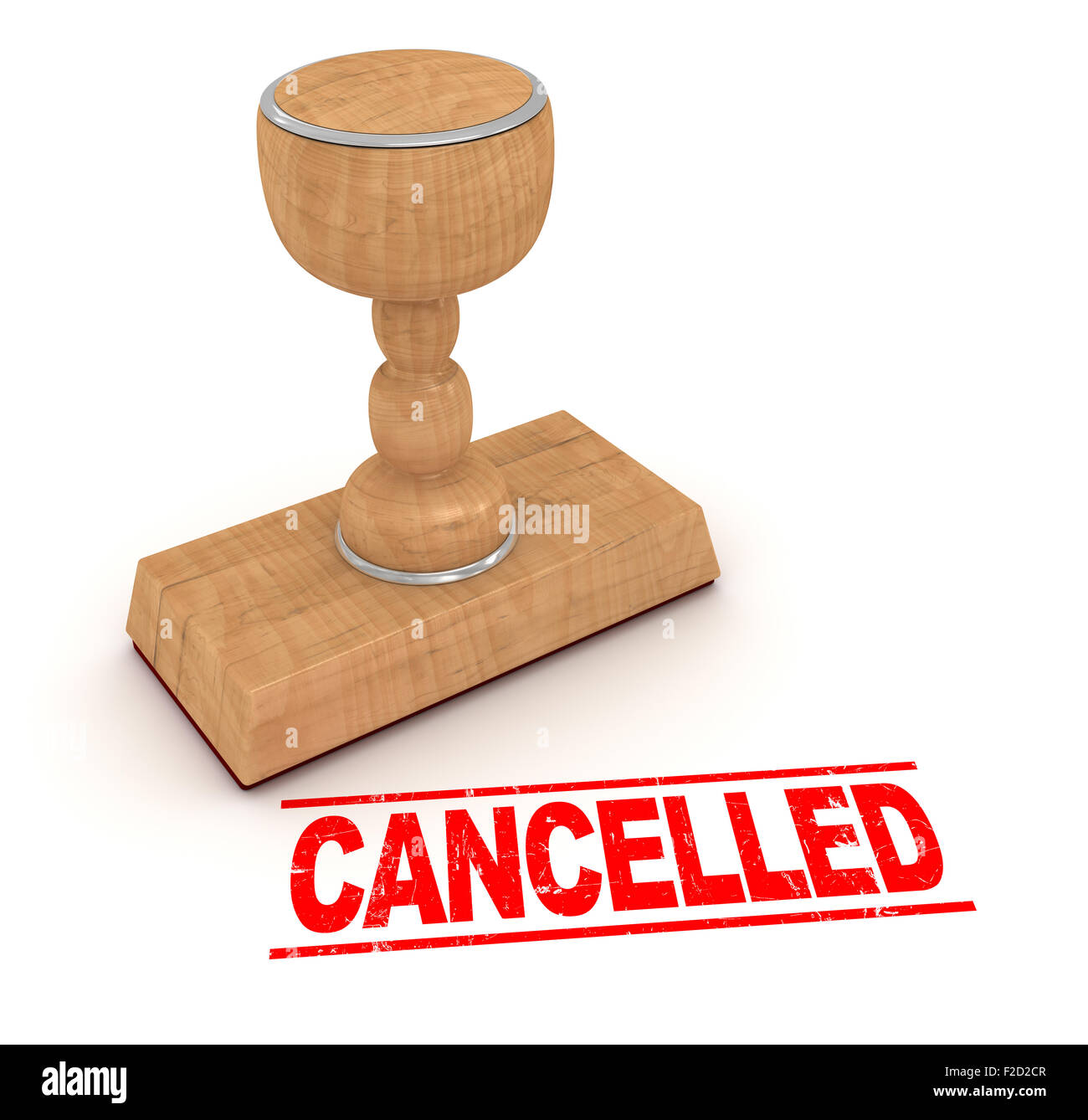 Timbro di gomma - annullato , questo è un computer generato e rendering 3d'immagine. Foto Stock