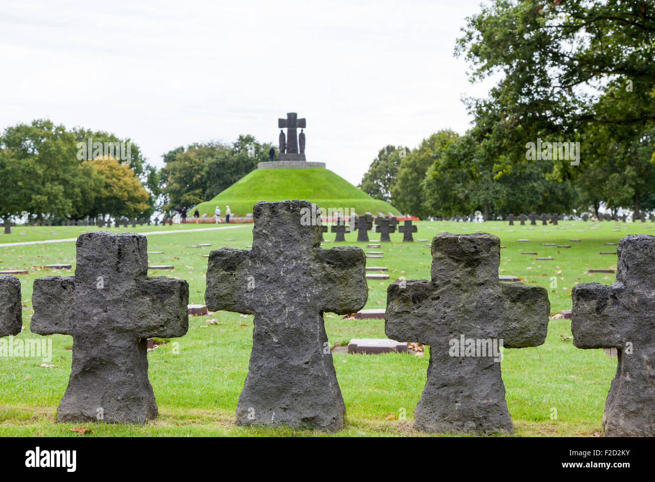 La Cambe, il cimitero di guerra tedesco in Normandia, Francia Foto Stock