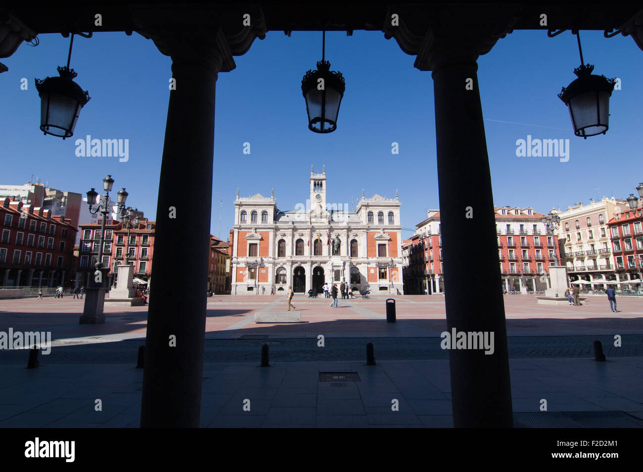 Plaza Mayor di Valladolid, Spagna Foto Stock