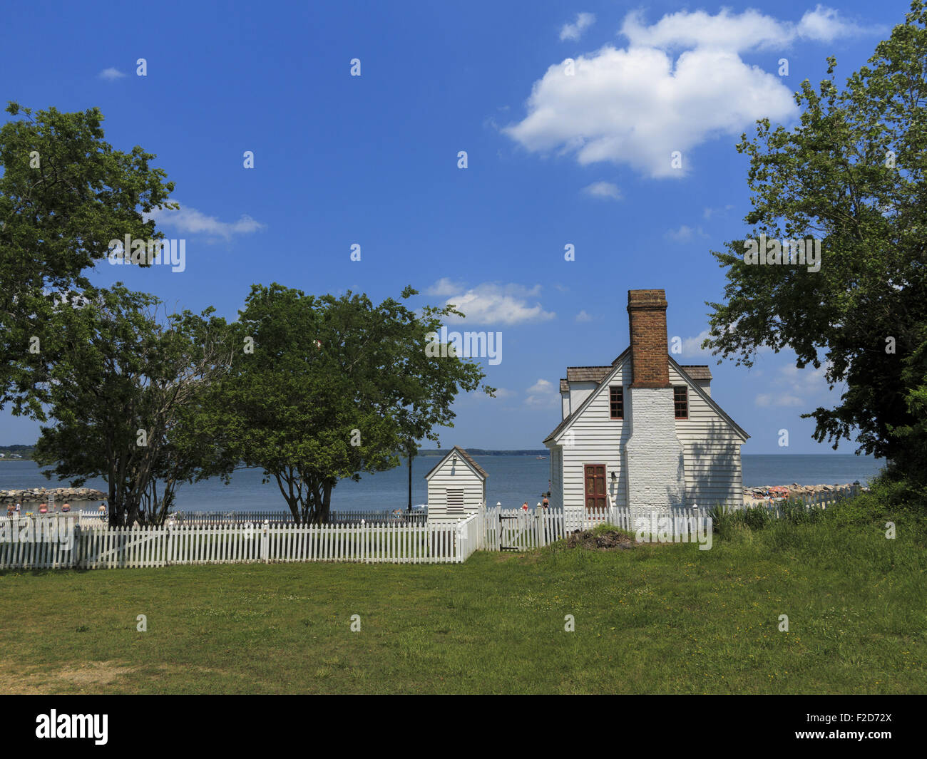 Archer House, lotto n. 123, Acqua Street, Storica Yorktown, York County, VA USA prese 2015 Foto Stock