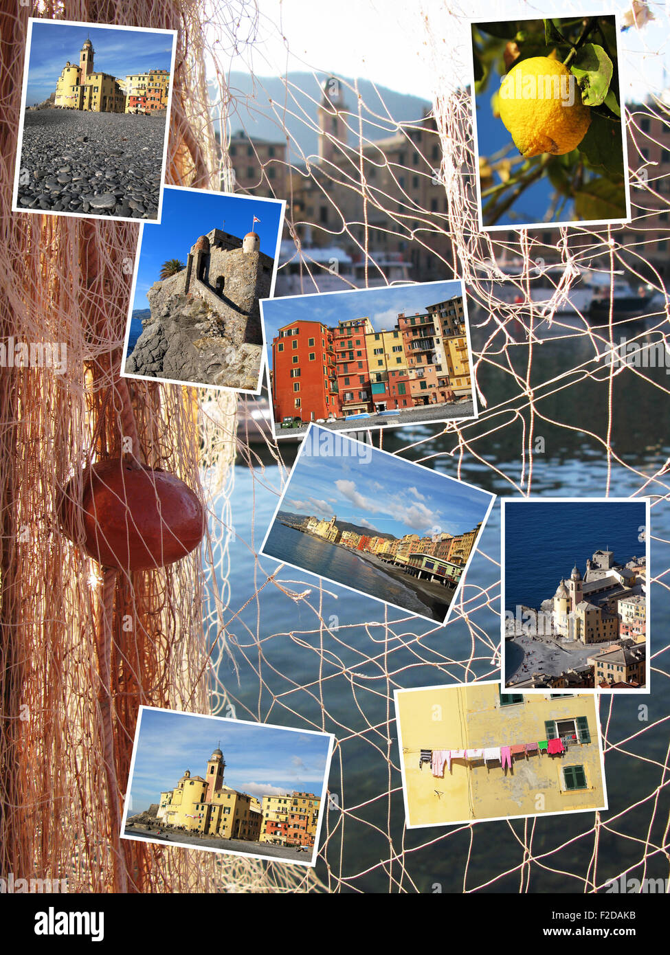 Collage di Camogli, Italia Foto Stock