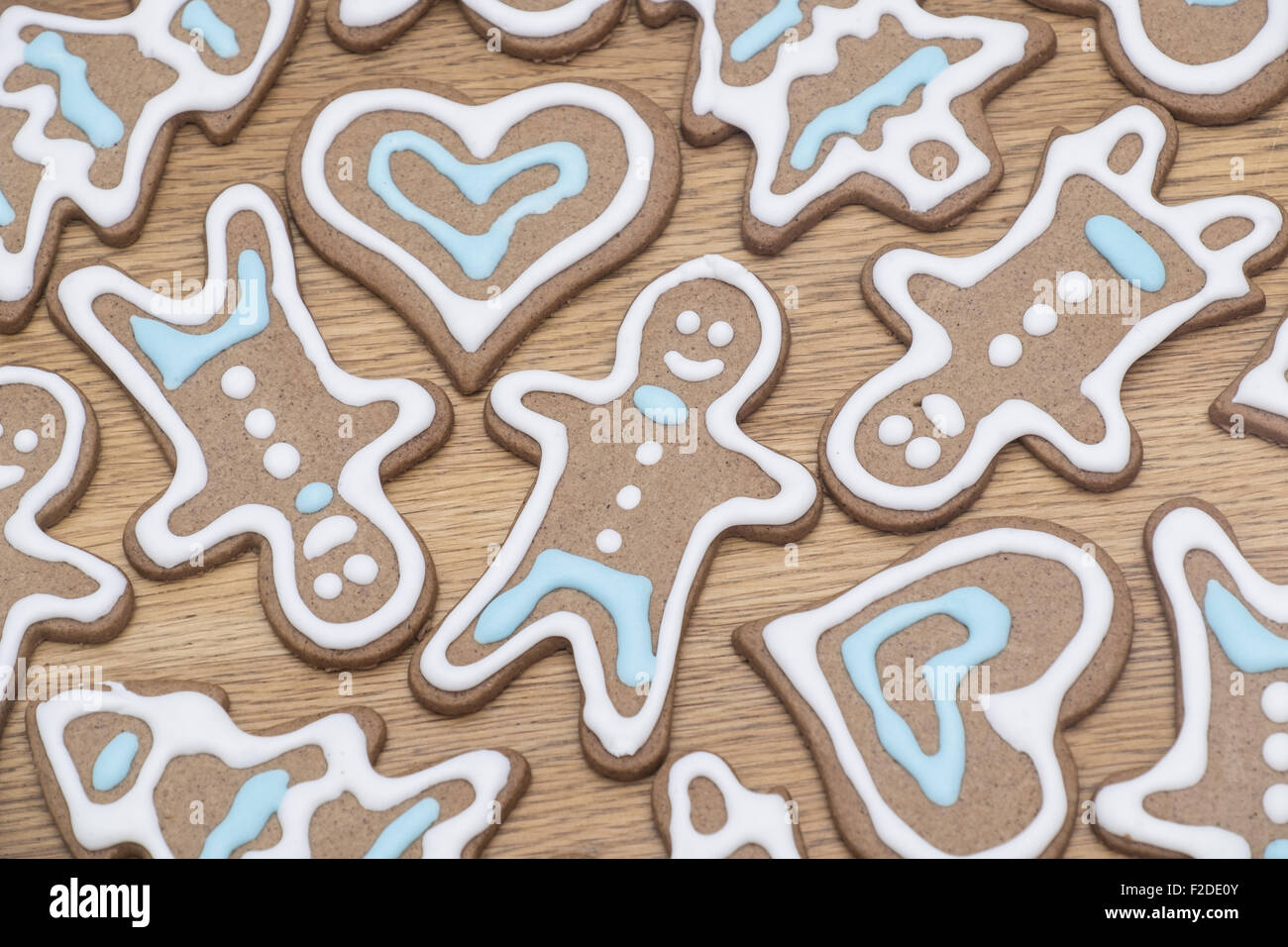 Varietà di gingerbread cookie dolce da forno Foto Stock