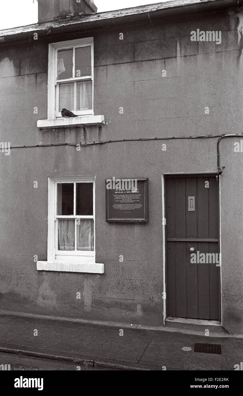 Nora Barnacle, James Joyce moglie, casa a Galway, Irlanda. Foto Stock