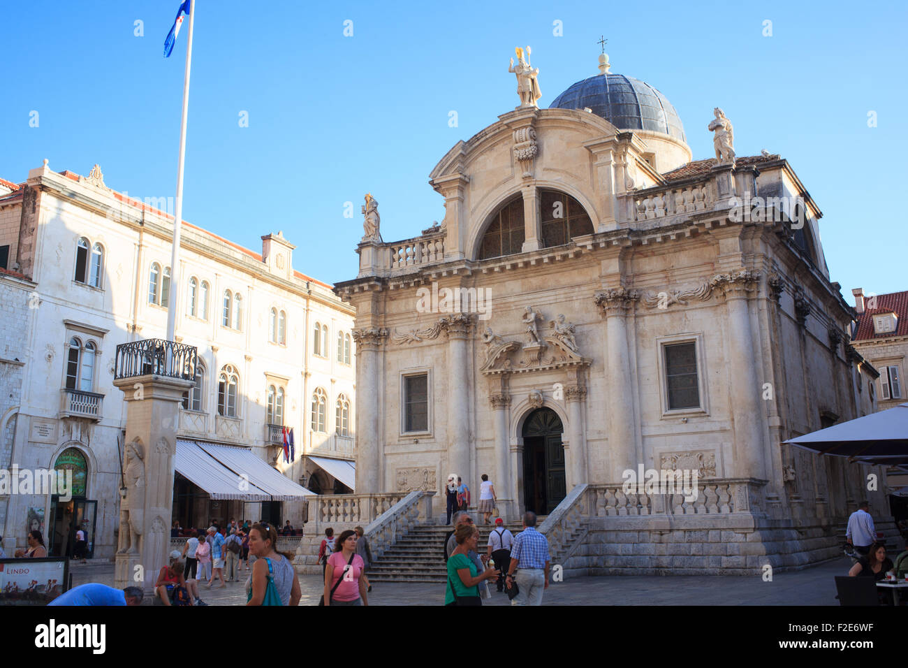 Veduta della chiesa di San Biagio a Dubrovnik, Croazia Foto Stock