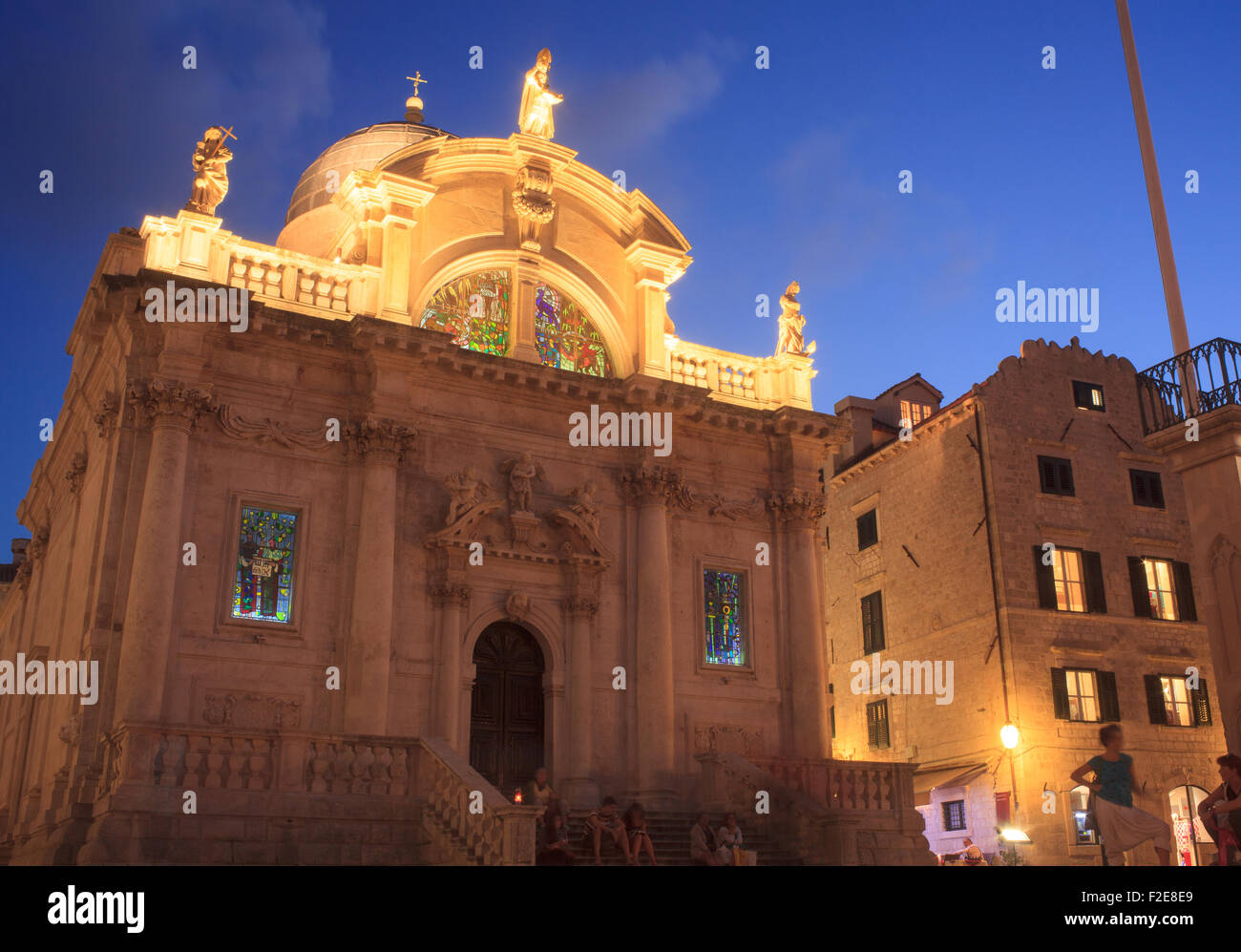 Veduta della chiesa di San Biagio a Dubrovnik, Croazia Foto Stock