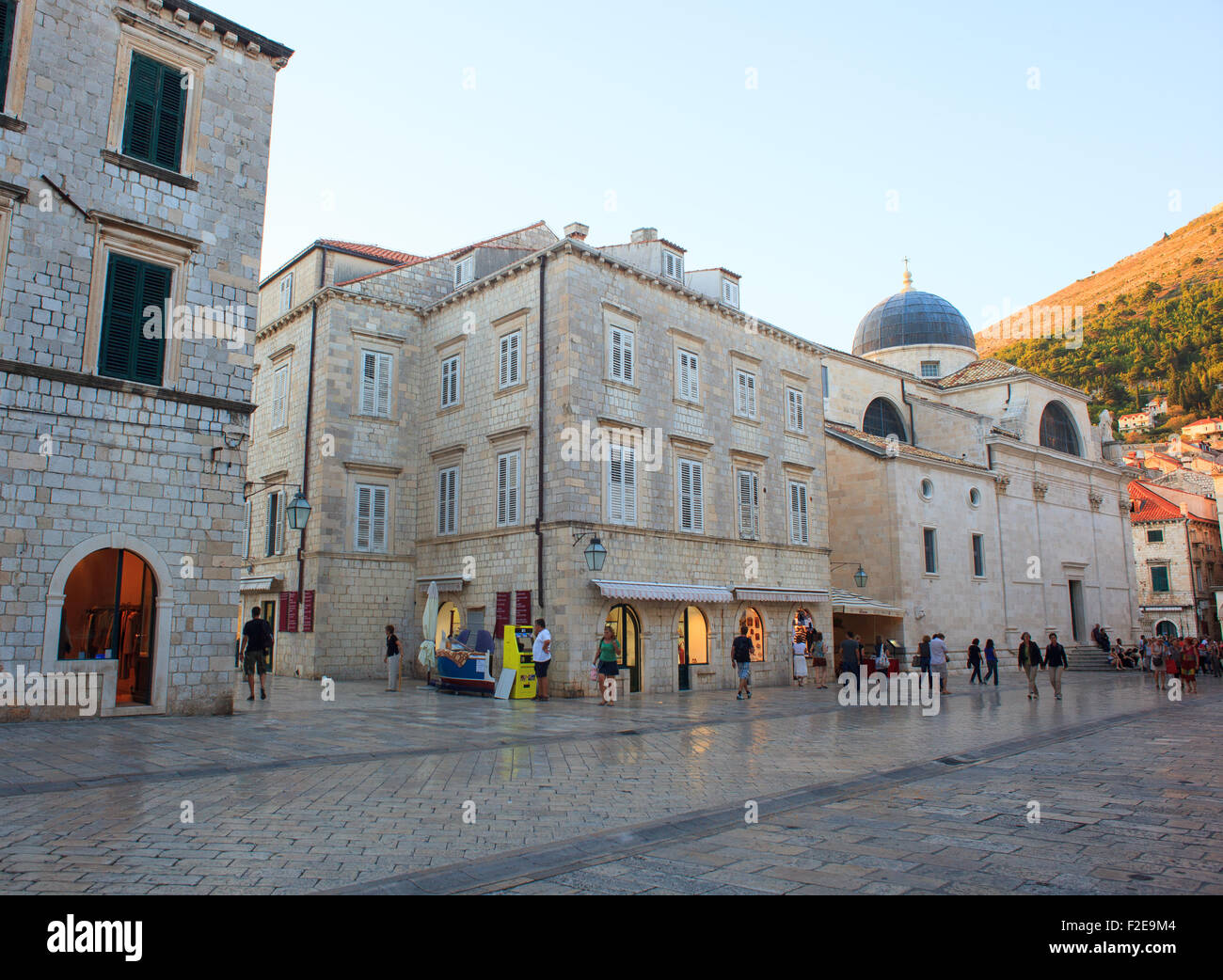 Vista della strada di Dubrovnik in Croazia Foto Stock