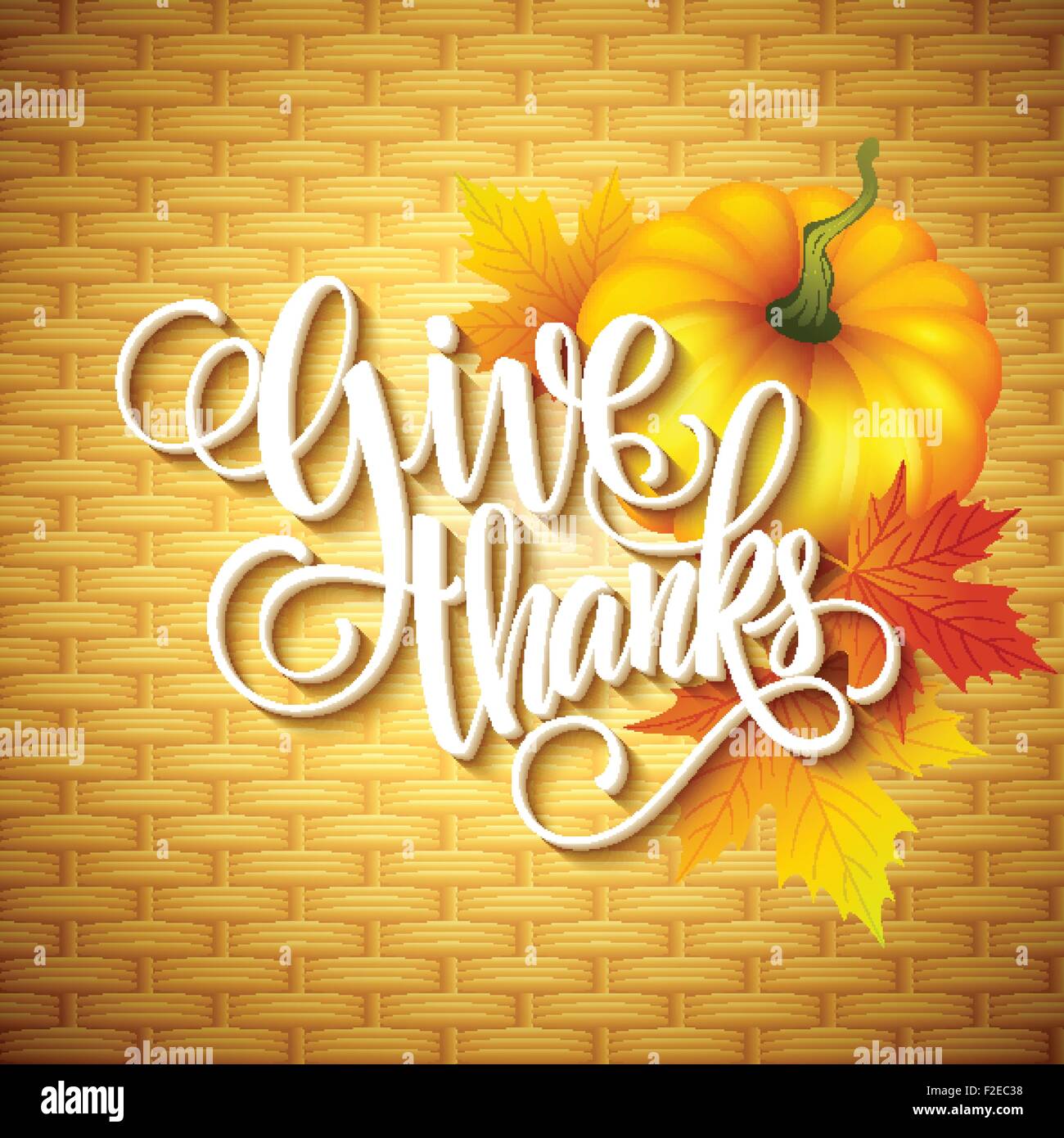 Scheda del ringraziamento cesto in vimini dello sfondo. Illustrazione Vettoriale Illustrazione Vettoriale