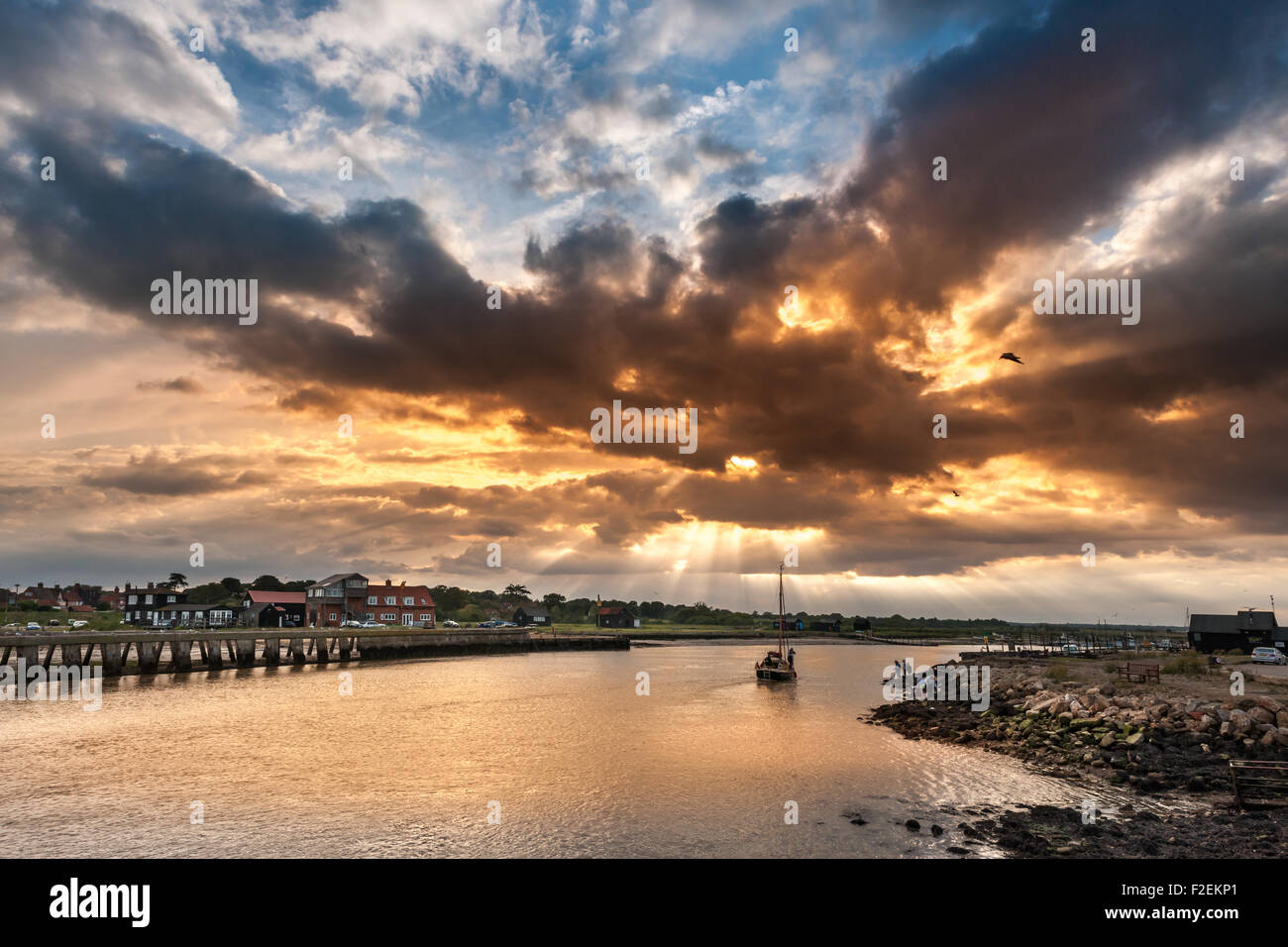 Walberswick Tramonto Foto Stock