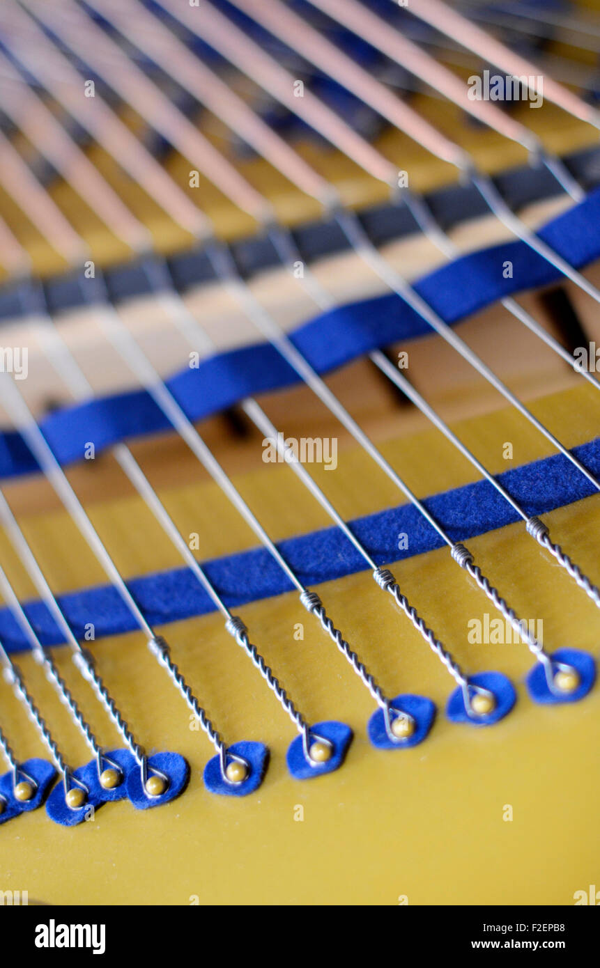 Grand piano di stringhe Foto Stock