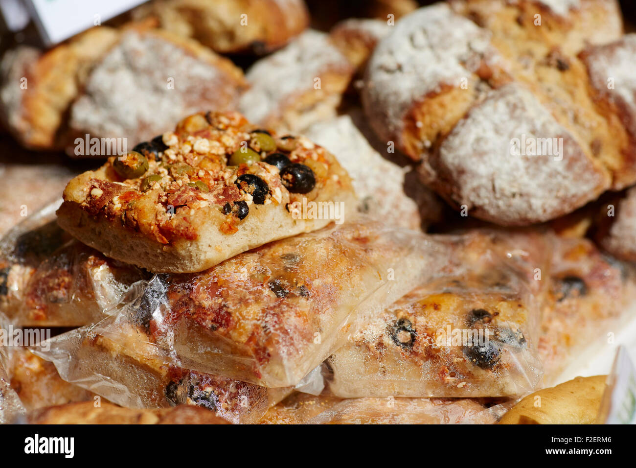 Bolton Food festival in Lancashire dolci sul display al mercato artigianale Foto Stock