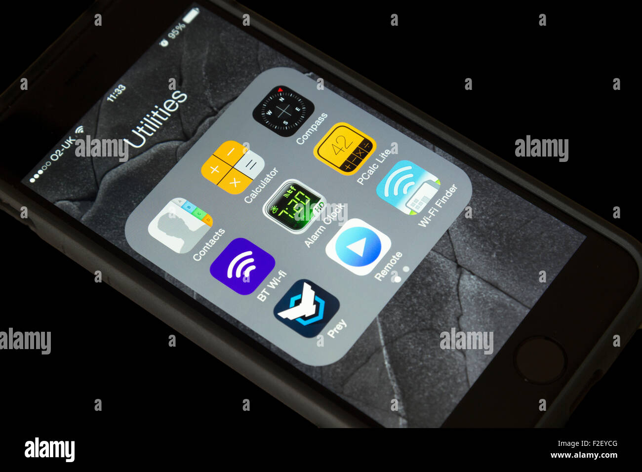 IPhone 6 lo schermo dello smartphone Foto Stock