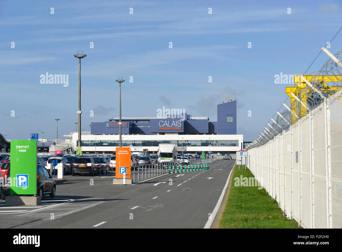 Calais (Francia settentrionale), Agosto 2014: terminal per i traghetti Foto Stock