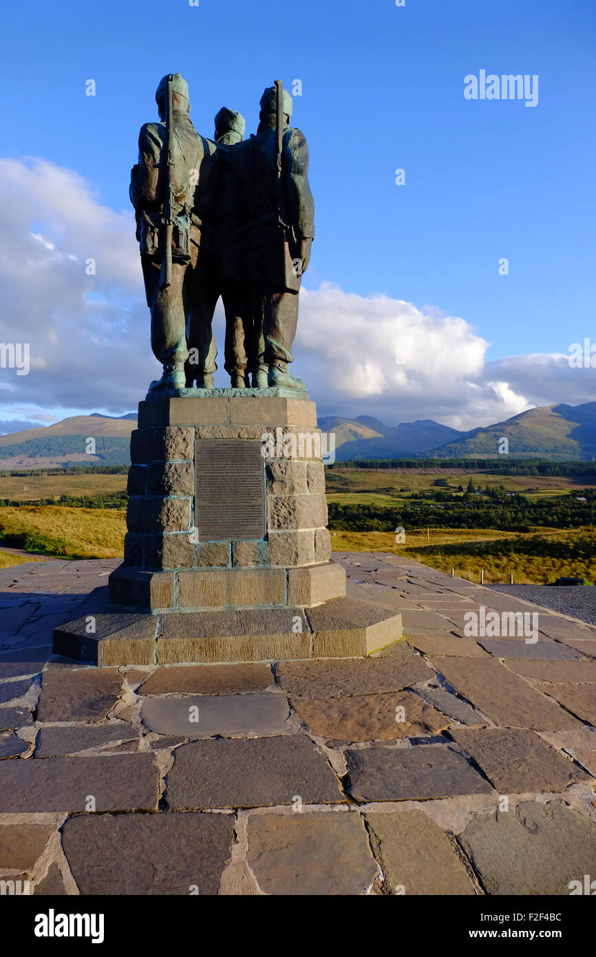 Il Commando Memorial al ponte Speen nelle Highlands della Scozia Foto Stock