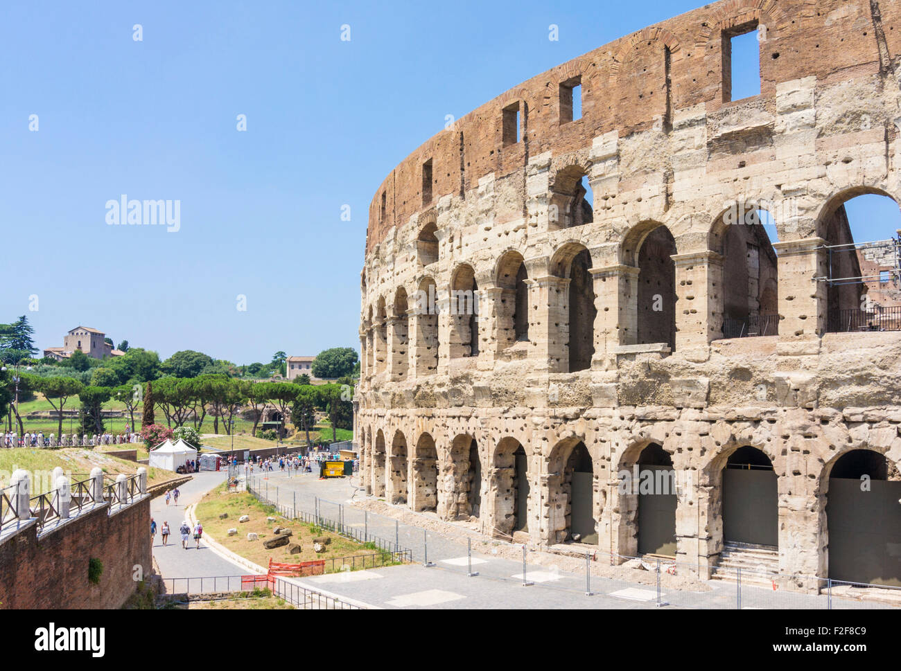 Roma Colosseo o Anfiteatro Flavio Roma Lazio Italia Europa UE Foto Stock
