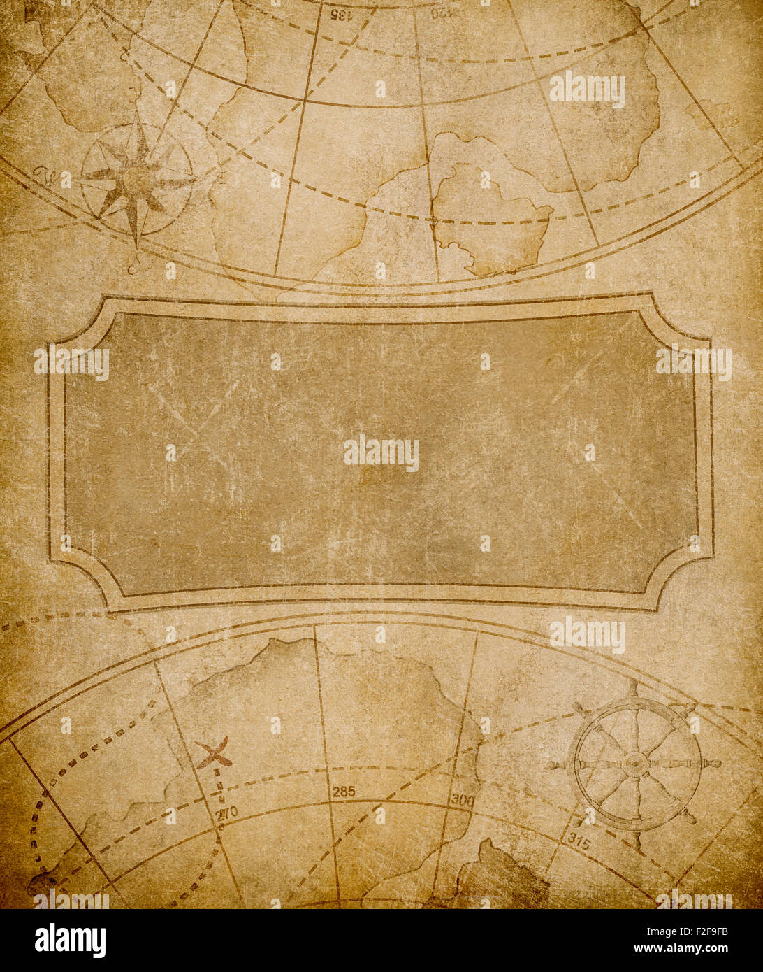 Mappa del vecchio modello di copertura o dello sfondo Foto Stock