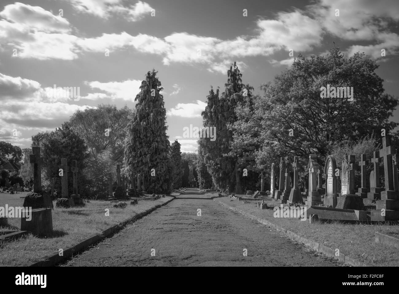 Una vista del cimitero di Kingston Foto Stock