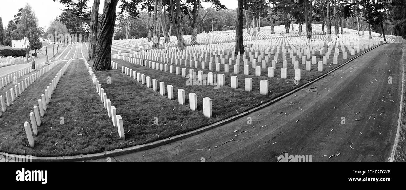 San Francisco Cimitero Nazionale, Presidio, San Francisco, California, Stati Uniti d'America Foto Stock