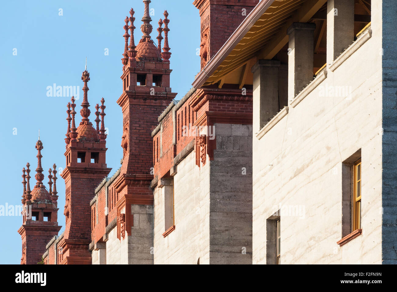 In terracotta di ornamentazione architettonica del museo Lightner (ex Hotel Alcazar) nella Città Vecchia di sant Agostino, Florida. Stati Uniti d'America. Foto Stock