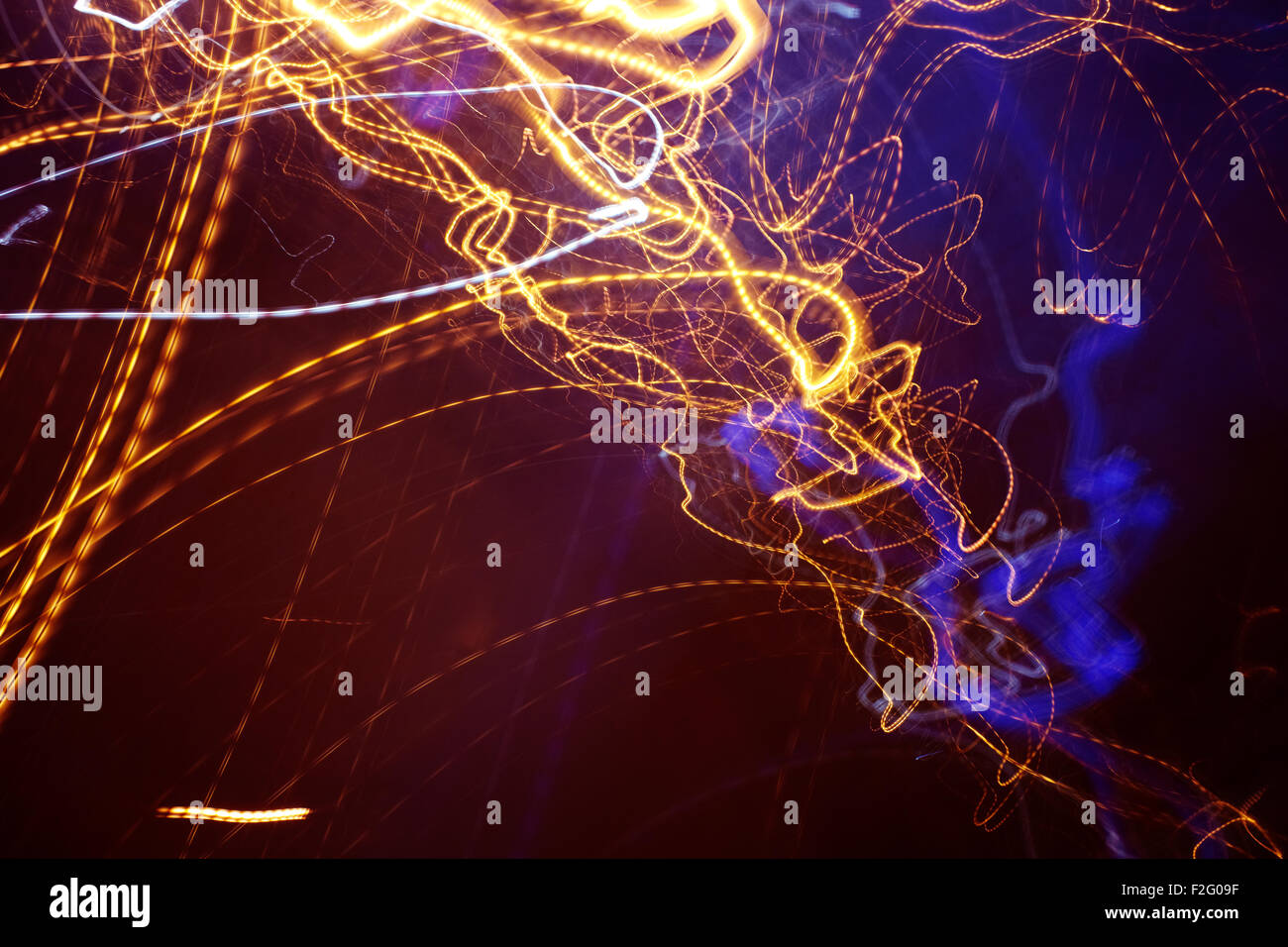 Gli effetti di luce su sfondo nero Foto Stock