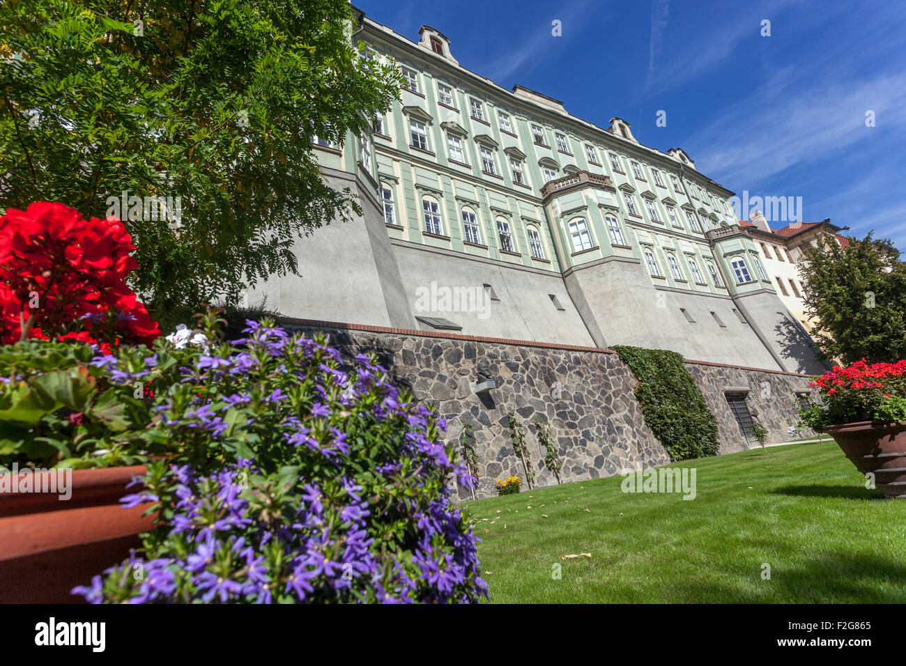 Le pendici meridionali del Castello di Praga Giardino fiore, Praga, Repubblica Ceca, Europa Foto Stock