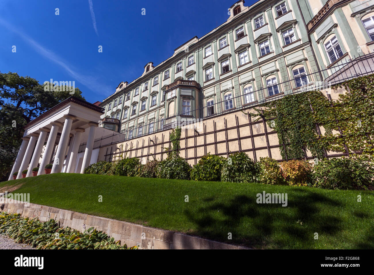 Le pendici meridionali del Castello di Praga Giardino Theresian Wing, Praga, Repubblica Ceca, Europa Foto Stock