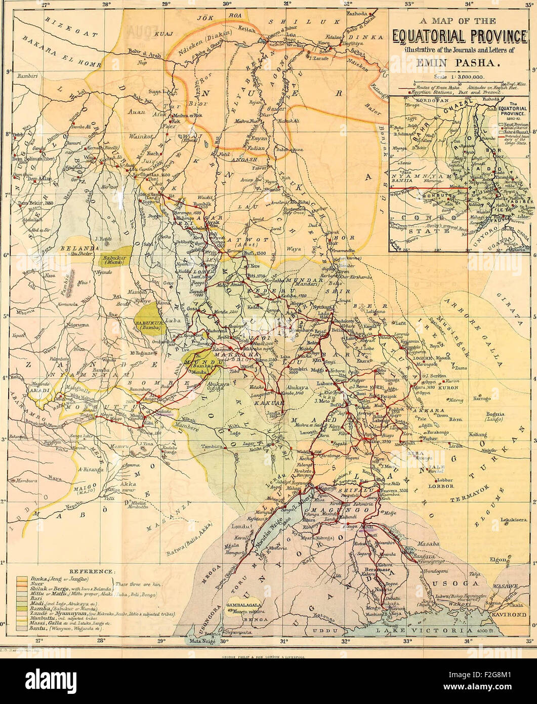 Emin Pasha in Africa centrale : essendo una raccolta delle sue lettere e dei perni di banco Foto Stock