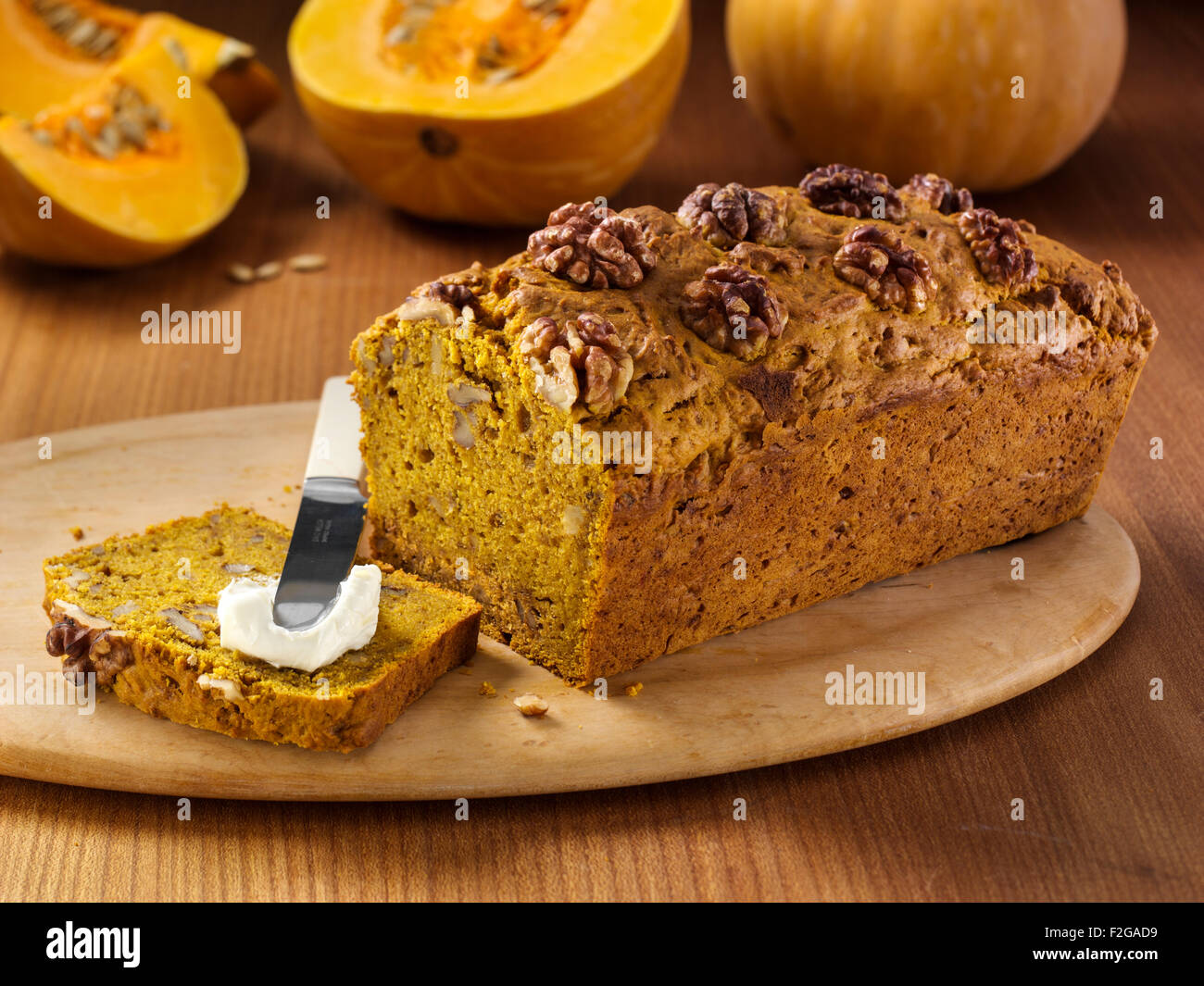 Sucanat pane di zucca Foto Stock