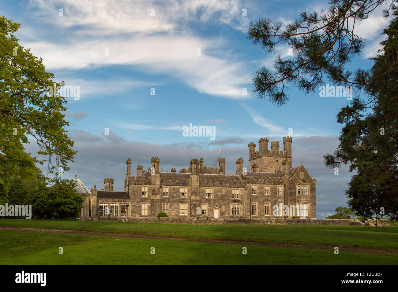 Crom Castle - casa ancestrale di Signore Erne e il Crichton famiglia County Fermanagh, Irlanda del Nord, Regno Unito Foto Stock
