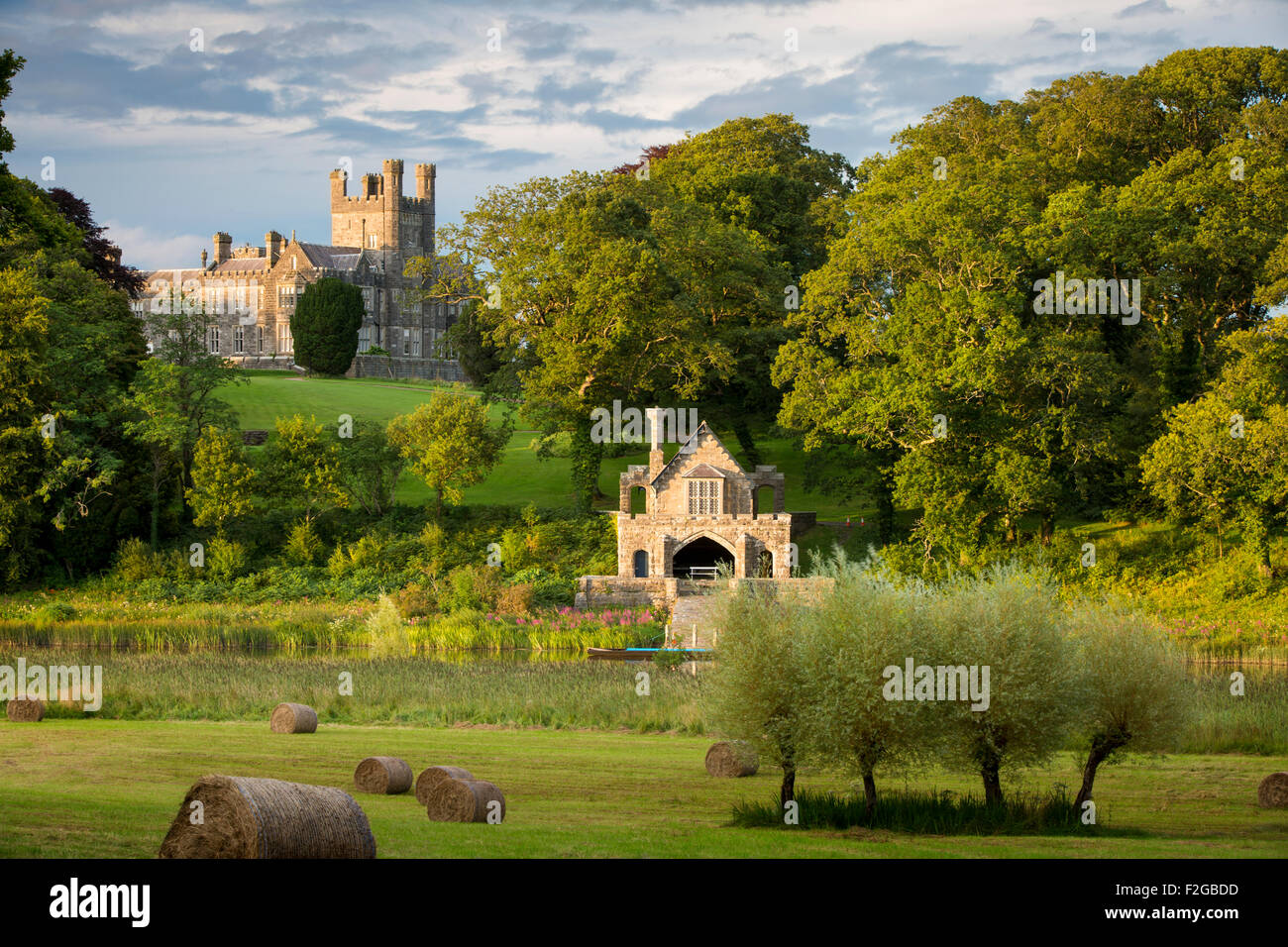 Crom Castle - casa ancestrale di Signore Erne e il Crichton famiglia County Fermanagh, Irlanda del Nord, Regno Unito Foto Stock