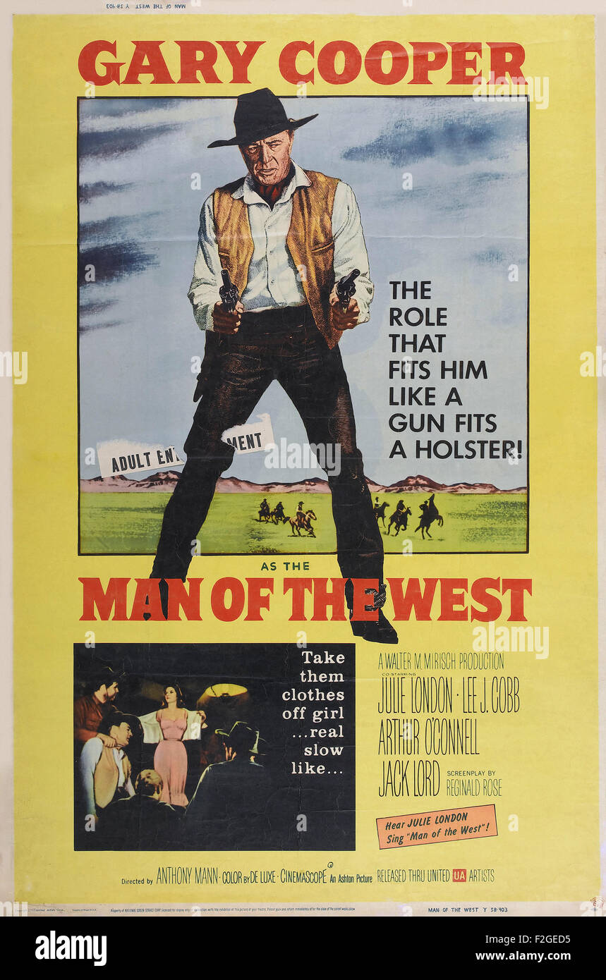 L uomo del West 04 - poster del filmato Foto Stock