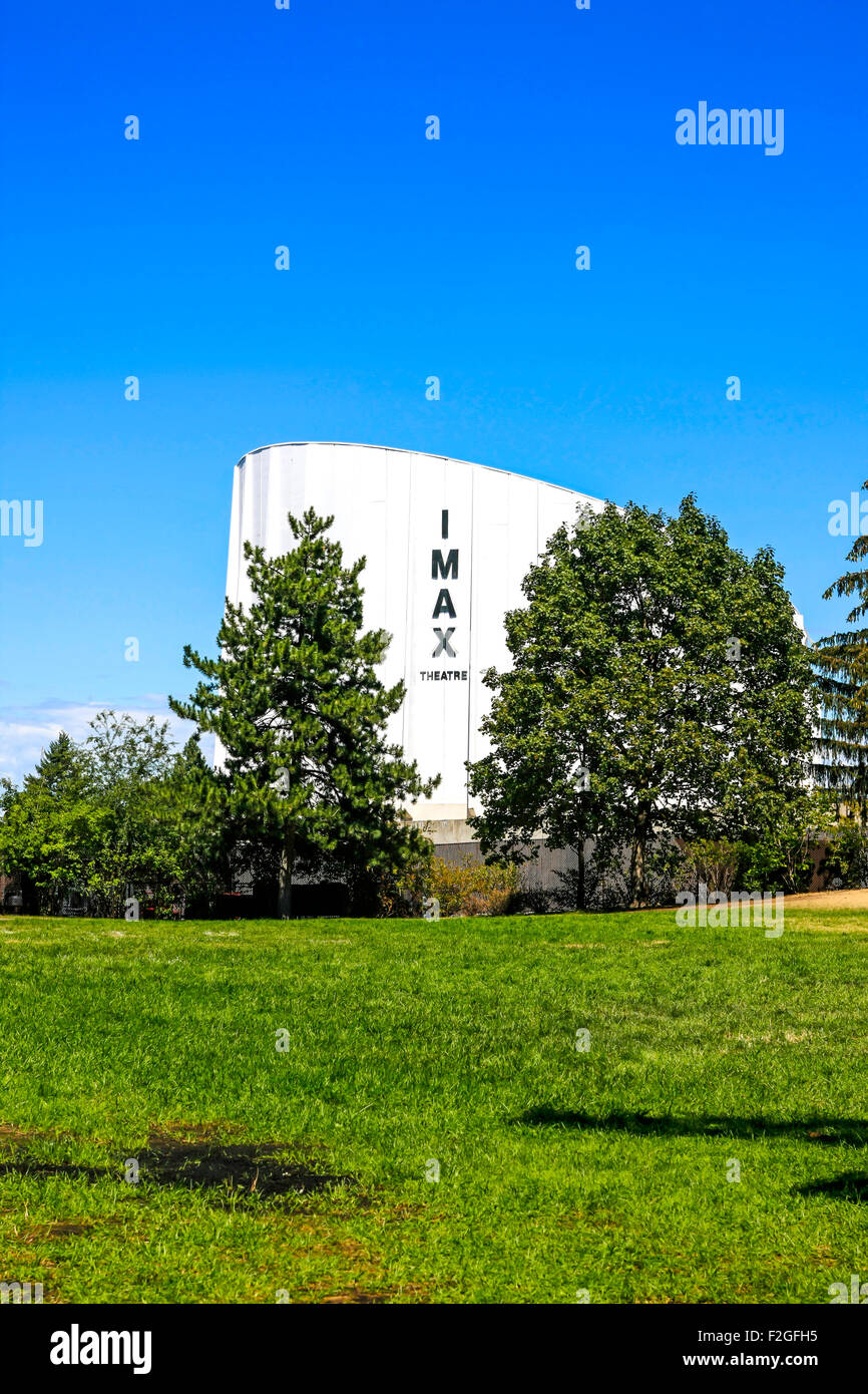 Il teatro Imax e U.S. Pavilion di Riverfront Park, Spokane Washington Foto Stock