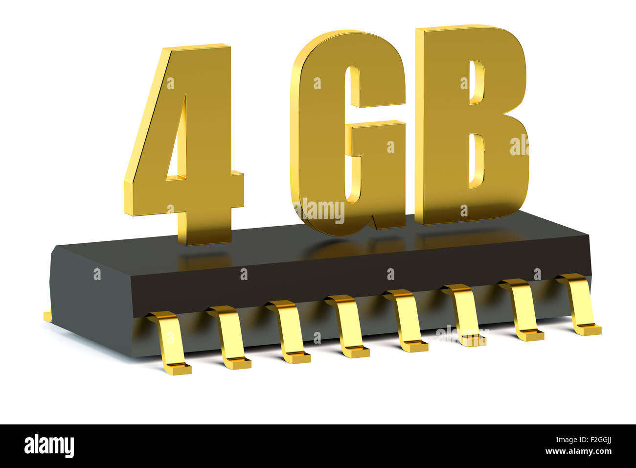 4 GB di memoria RAM o ROM chip per smartphone e tablet concept Foto Stock