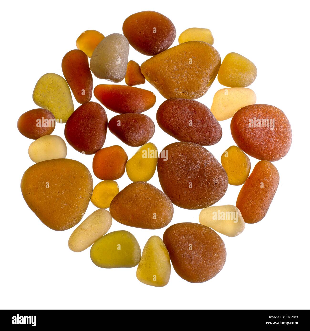 Pezzi di vetro del mare Foto Stock
