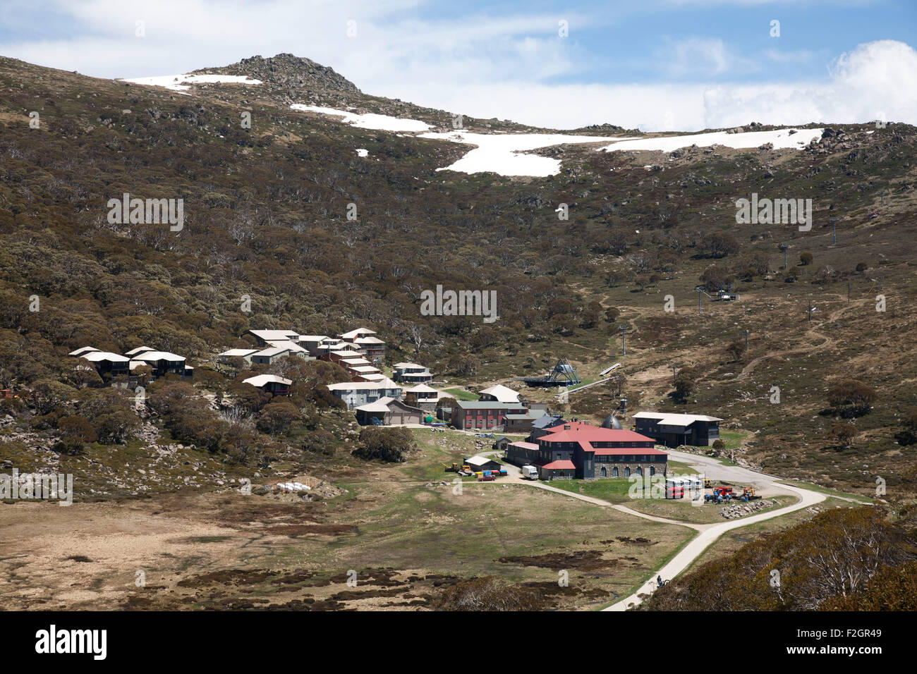Charlottes Pass ski resort Kosciuszko Parco Nazionale del Nuovo Galles del Sud Australia Foto Stock