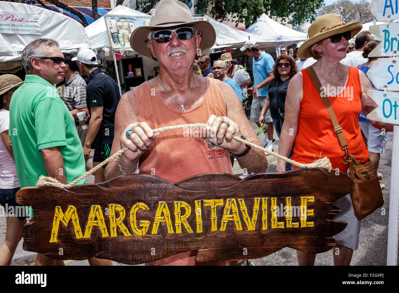 Delray Beach Florida, East Atlantic Avenue, Delray Affair, festival annuale della fiera d'arte, shopping shopper shopping shopping negozi mercati mercato buyin Foto Stock